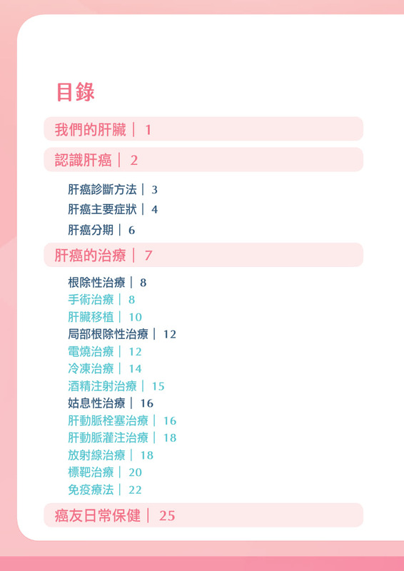 肝癌 衛教手冊圖片